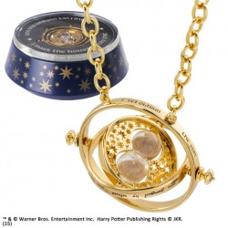 Réplica Collar Giratiempos Hermione Chapado en Oro de 24 quilates Harry Potter The Noble Collection