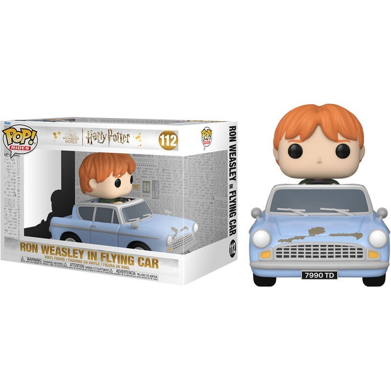 Figura POP Rides Ron Weasley en Coche Volador Harry Potter