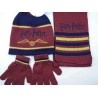 Pack Guantes + Gorro + Bufanda Burdeos Harry Potter