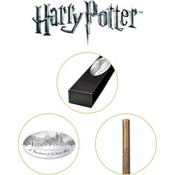 Varita Réplica James Potter 1/1 Harry Potter The Noble Collection (Caja exterior un poco deteriorada)