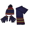 Pack Guantes + Gorro + Bufanda Azul Harry Potter