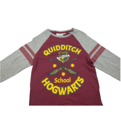 Camiseta Niño Manga Larga Roja Quidditch Harry Potter