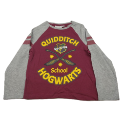 Camiseta Manga Larga Roja Quidditch Harry Potter