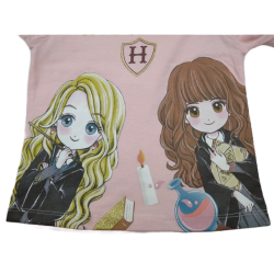 Camiseta Niña Manga Larga Rosa Hogwarts Harry Potter