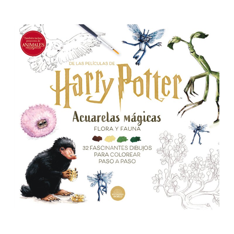 Harry Potter Acuarelas Mágicas Flora y Fauna