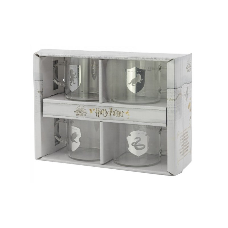 Pack 4 Tazas Cristal Expresso 100 ml Harry Potter