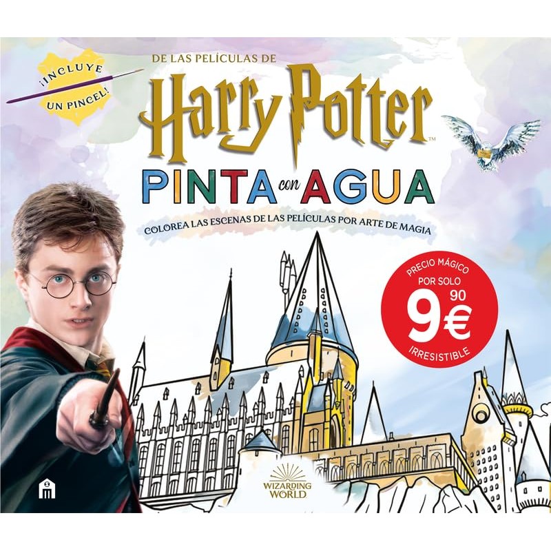 Libro Harry Potter Pinta con agua: Colorea las escenas de las películas por arte de magia